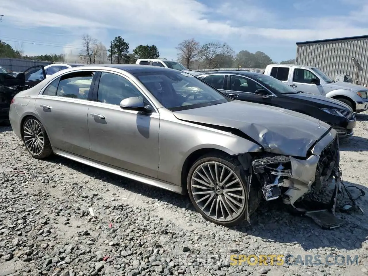 4 fotografías del automóvil dañado W1K6G7GB3MA056414 MERCEDES-BENZ S-CLASS 2021