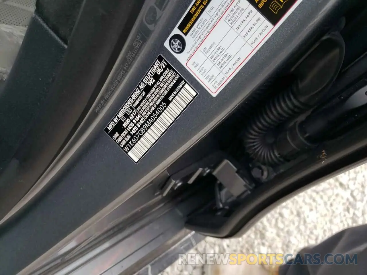 10 fotografías del automóvil dañado W1K6G7GB9MA054005 MERCEDES-BENZ S-CLASS 2021
