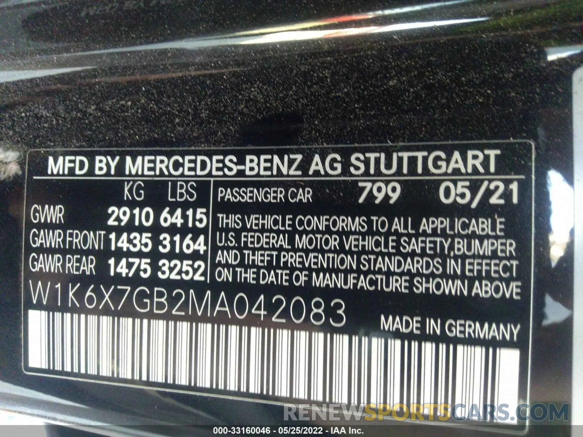 9 fotografías del automóvil dañado W1K6X7GB2MA042083 MERCEDES-BENZ S-CLASS 2021