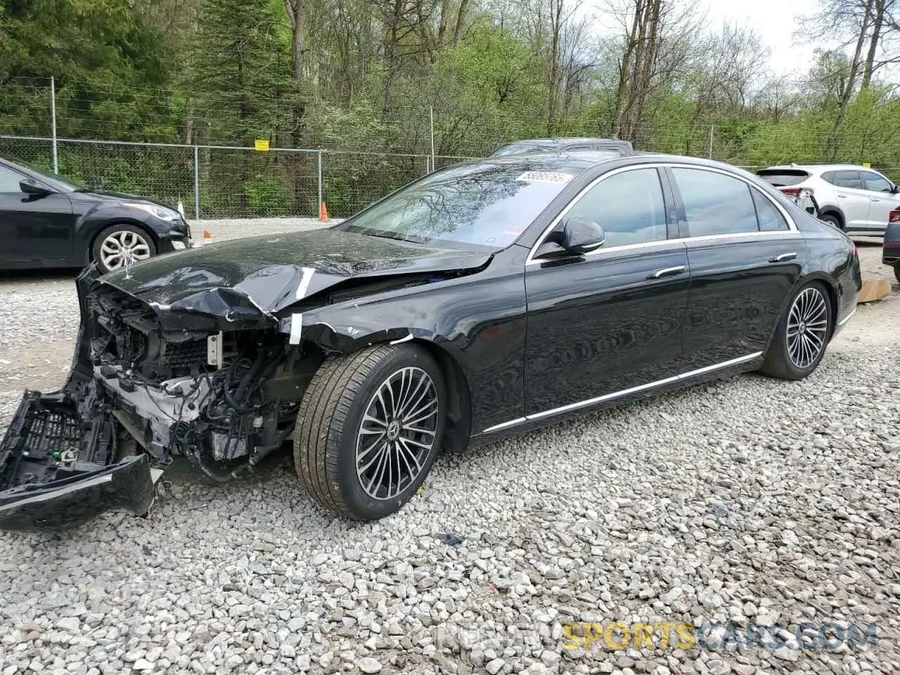1 fotografías del automóvil dañado W1K6G6DB0NA088382 MERCEDES-BENZ S-CLASS 2022