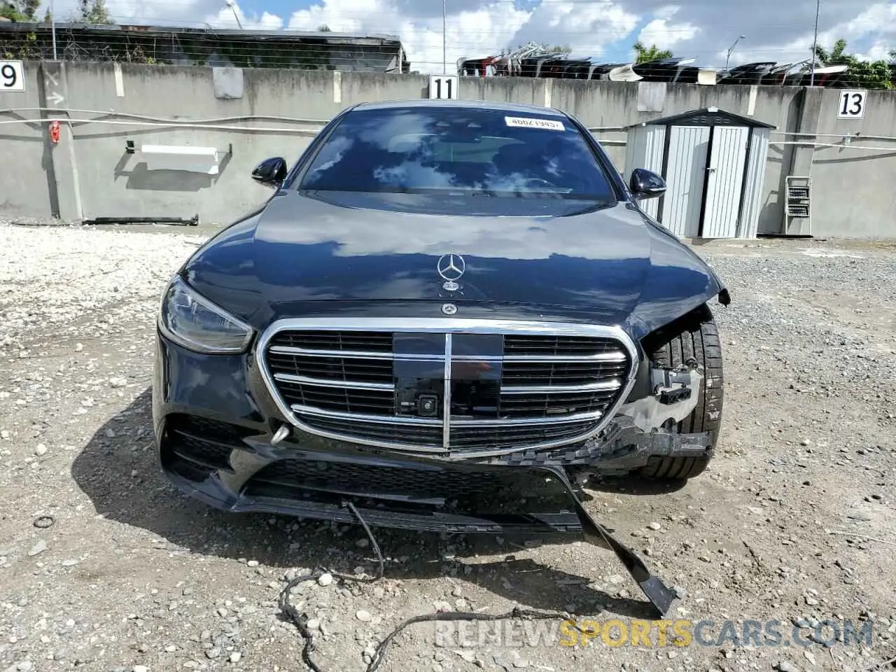5 fotografías del automóvil dañado W1K6G6DB0NA148063 MERCEDES-BENZ S-CLASS 2022