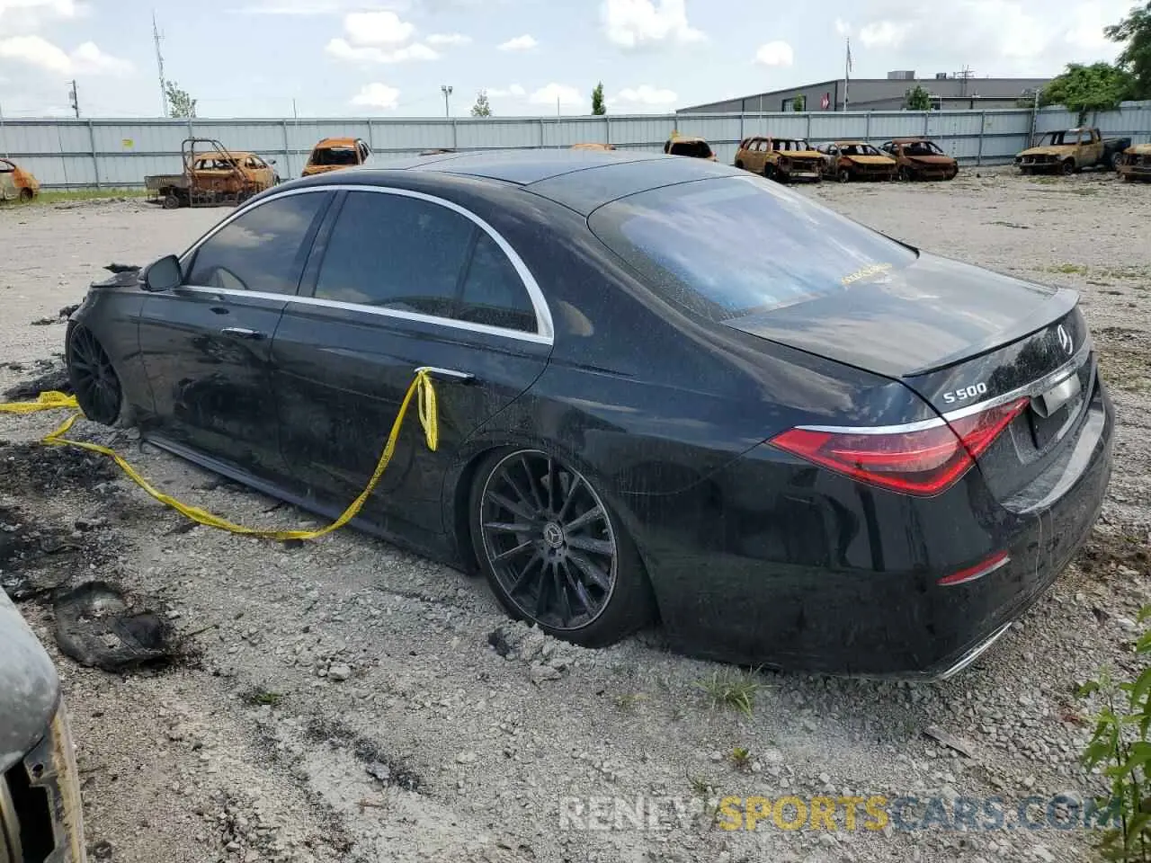 2 fotografías del automóvil dañado W1K6G6DB6NA153543 MERCEDES-BENZ S-CLASS 2022