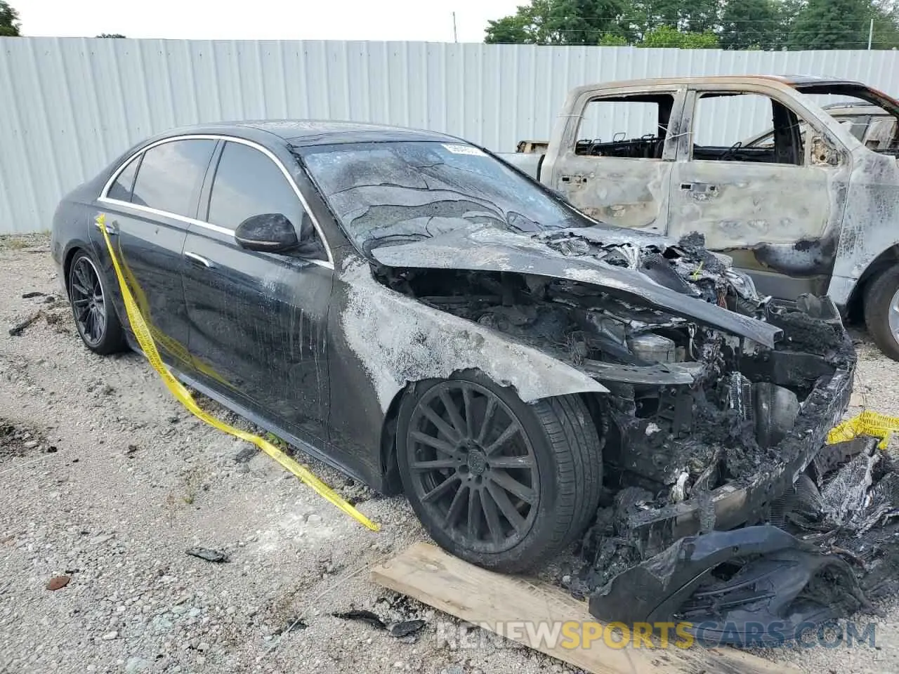 4 fotografías del automóvil dañado W1K6G6DB6NA153543 MERCEDES-BENZ S-CLASS 2022