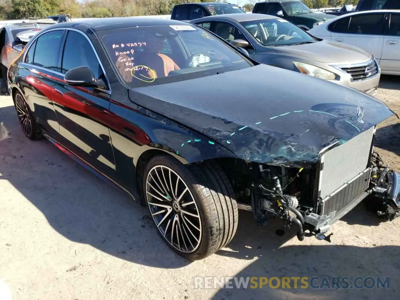 1 fotografías del automóvil dañado W1K6G6DB8NA081275 MERCEDES-BENZ S-CLASS 2022