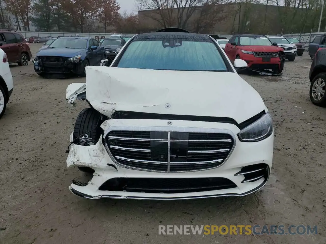 5 fotografías del automóvil dañado W1K6G6DB9NA166349 MERCEDES-BENZ S-CLASS 2022