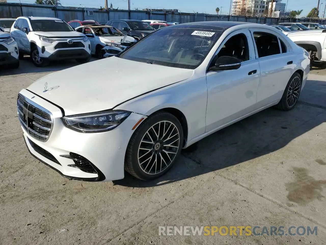 1 fotografías del automóvil dañado W1K6G7GB3NA100008 MERCEDES-BENZ S-CLASS 2022