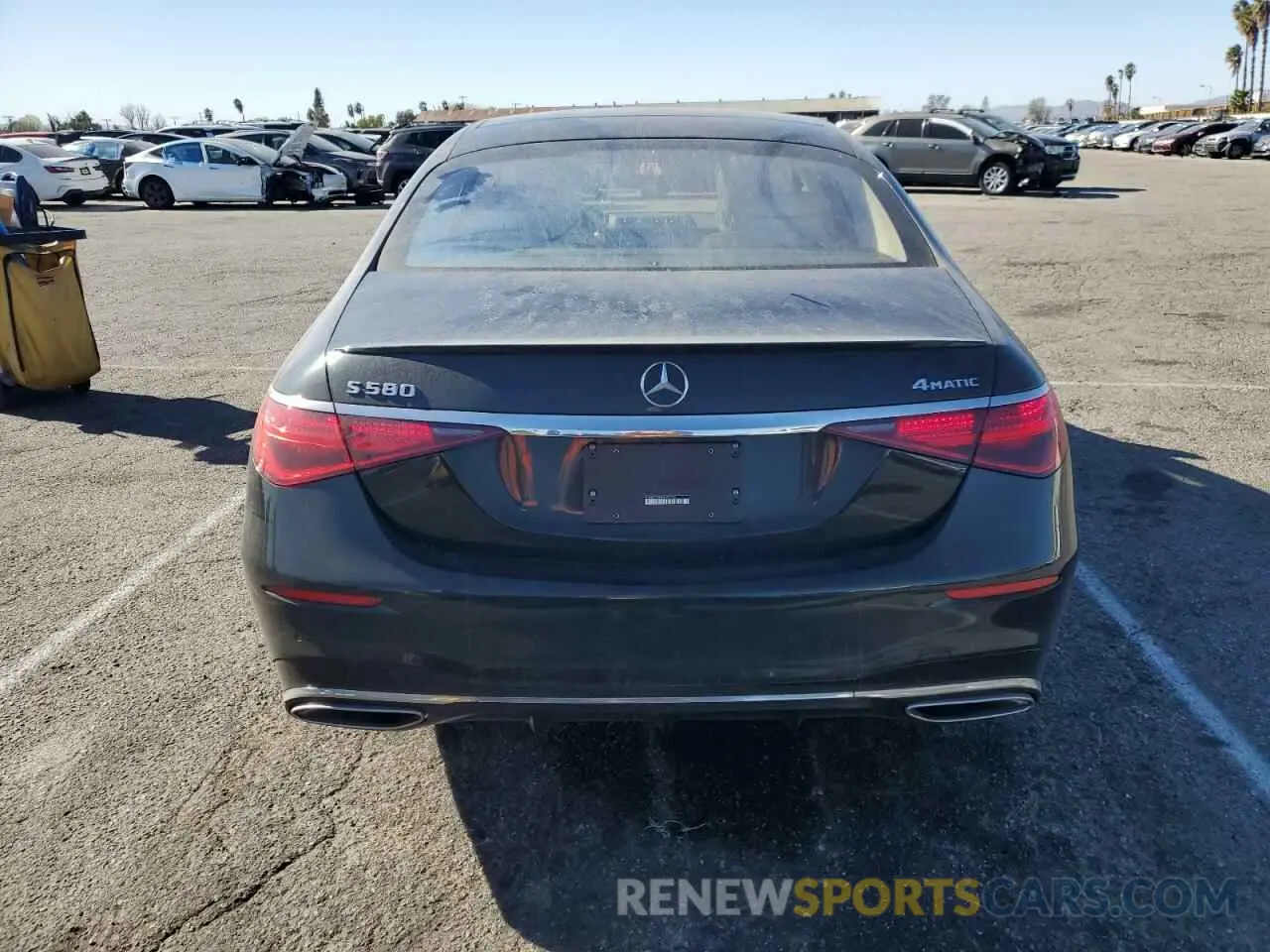 6 fotografías del automóvil dañado W1K6G7GB3NA155266 MERCEDES-BENZ S-CLASS 2022
