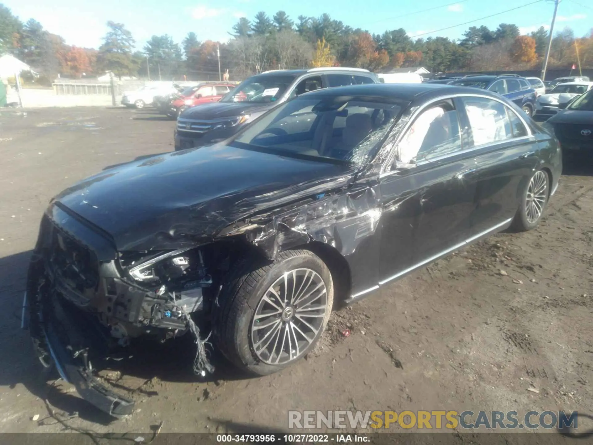 2 fotografías del automóvil dañado W1K6G7GB7NA073959 MERCEDES-BENZ S-CLASS 2022