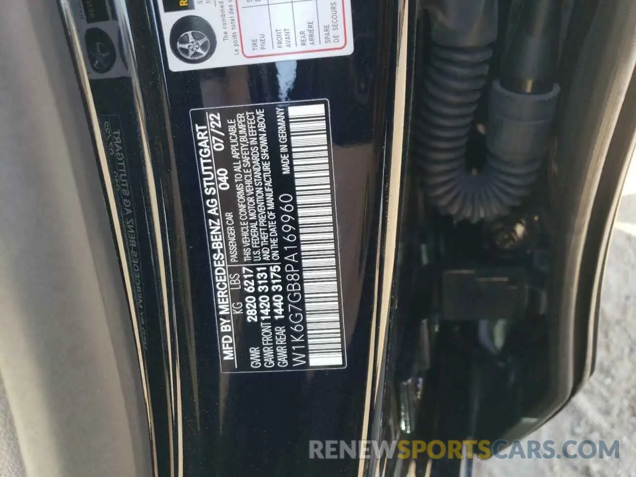 12 fotografías del automóvil dañado W1K6G7GB8PA169960 MERCEDES-BENZ S-CLASS 2023