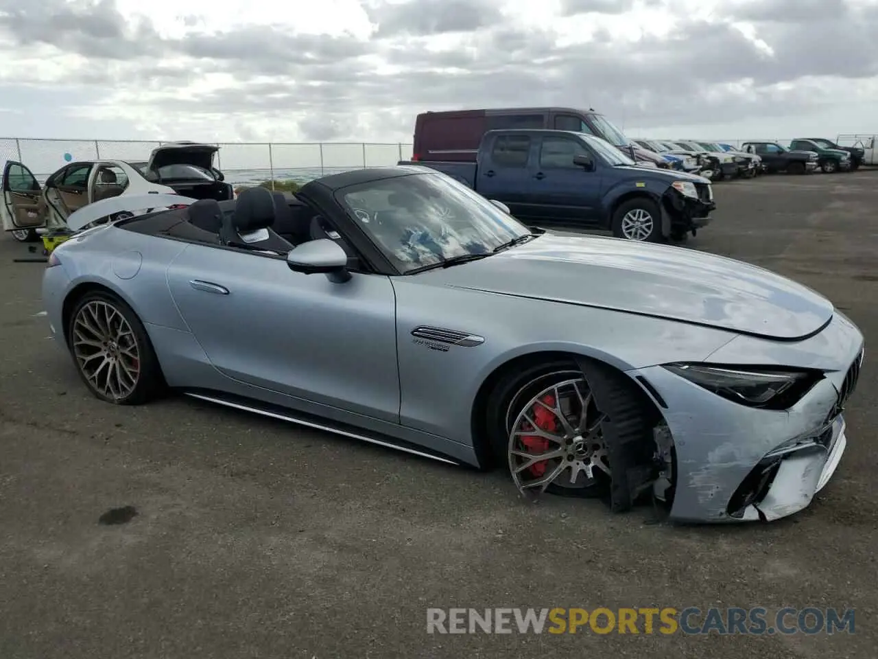 4 fotografías del automóvil dañado W1KVK8AB5NF004716 MERCEDES-BENZ SL-CLASS 2022