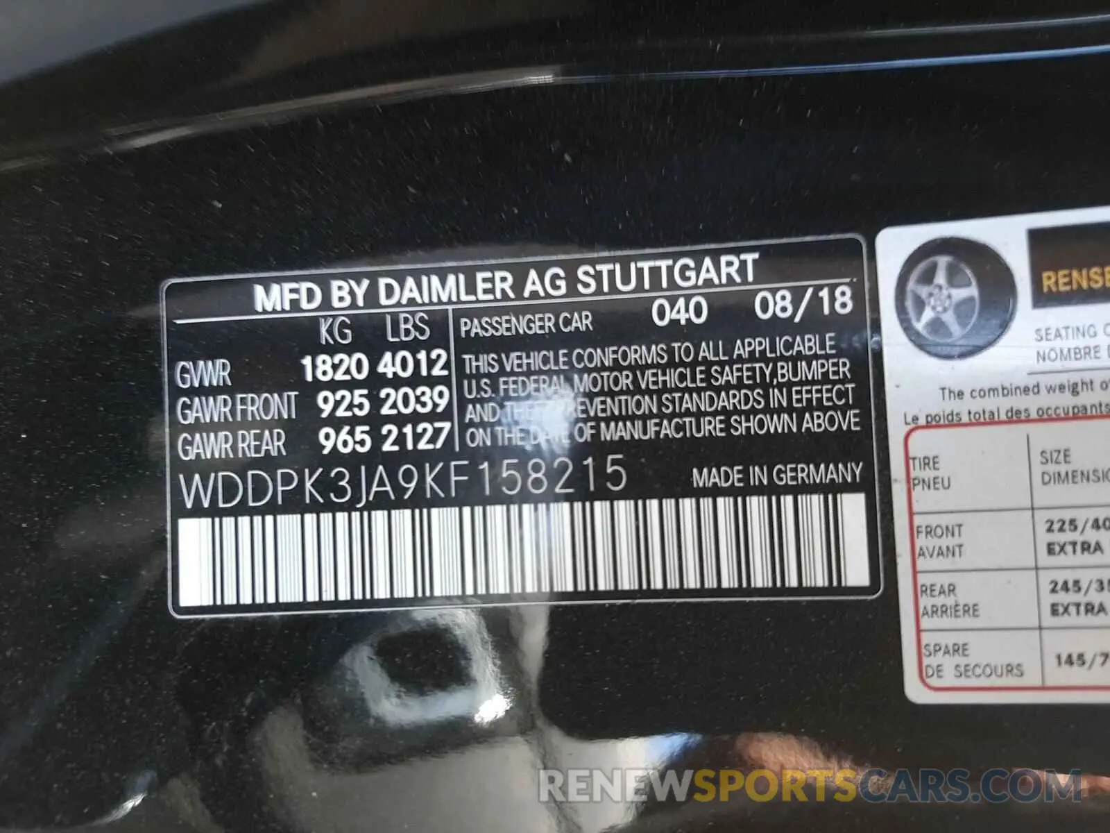 10 fotografías del automóvil dañado WDDPK3JA9KF158215 MERCEDES-BENZ SLC-CLASS 2019