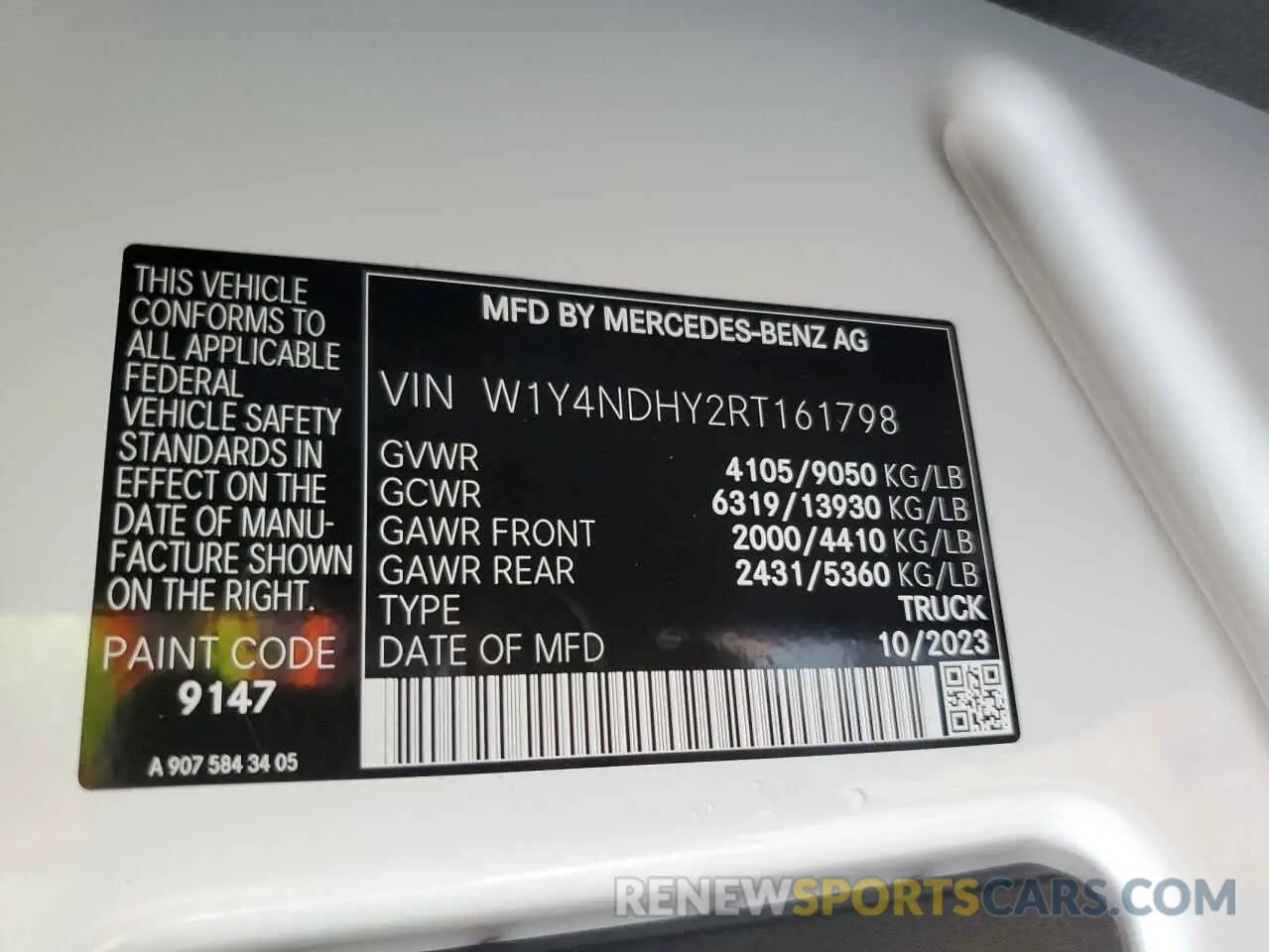 12 fotografías del automóvil dañado W1Y4NDHY2RT161798 MERCEDES-BENZ SPRINTER 2024