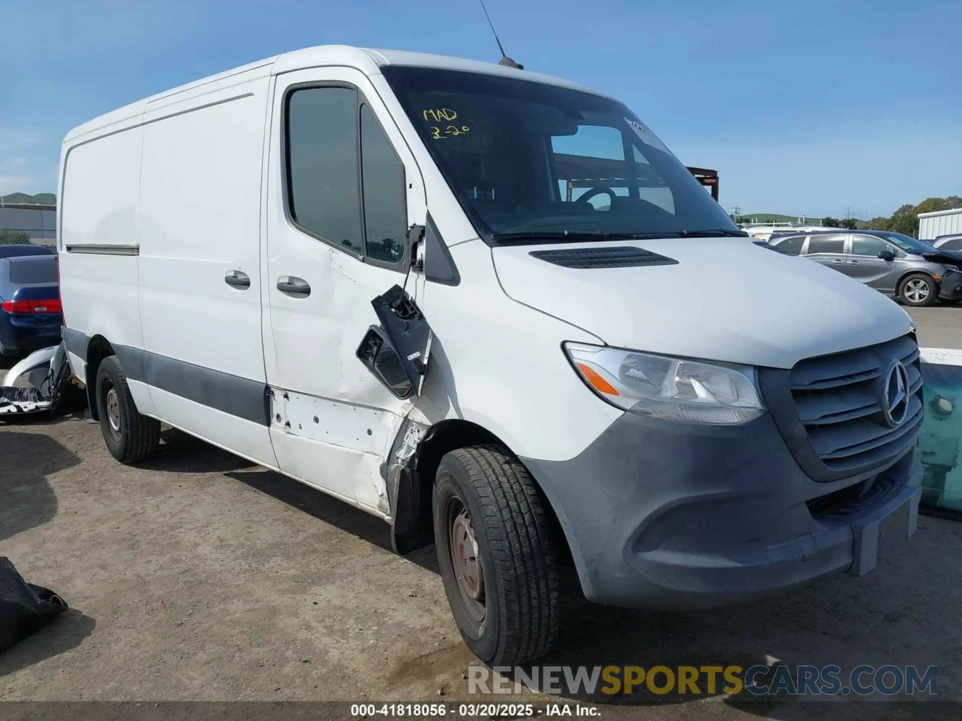 1 fotografías del automóvil dañado WD3PF0CD6KP024187 MERCEDES-BENZ SPRINTER 2500 2019