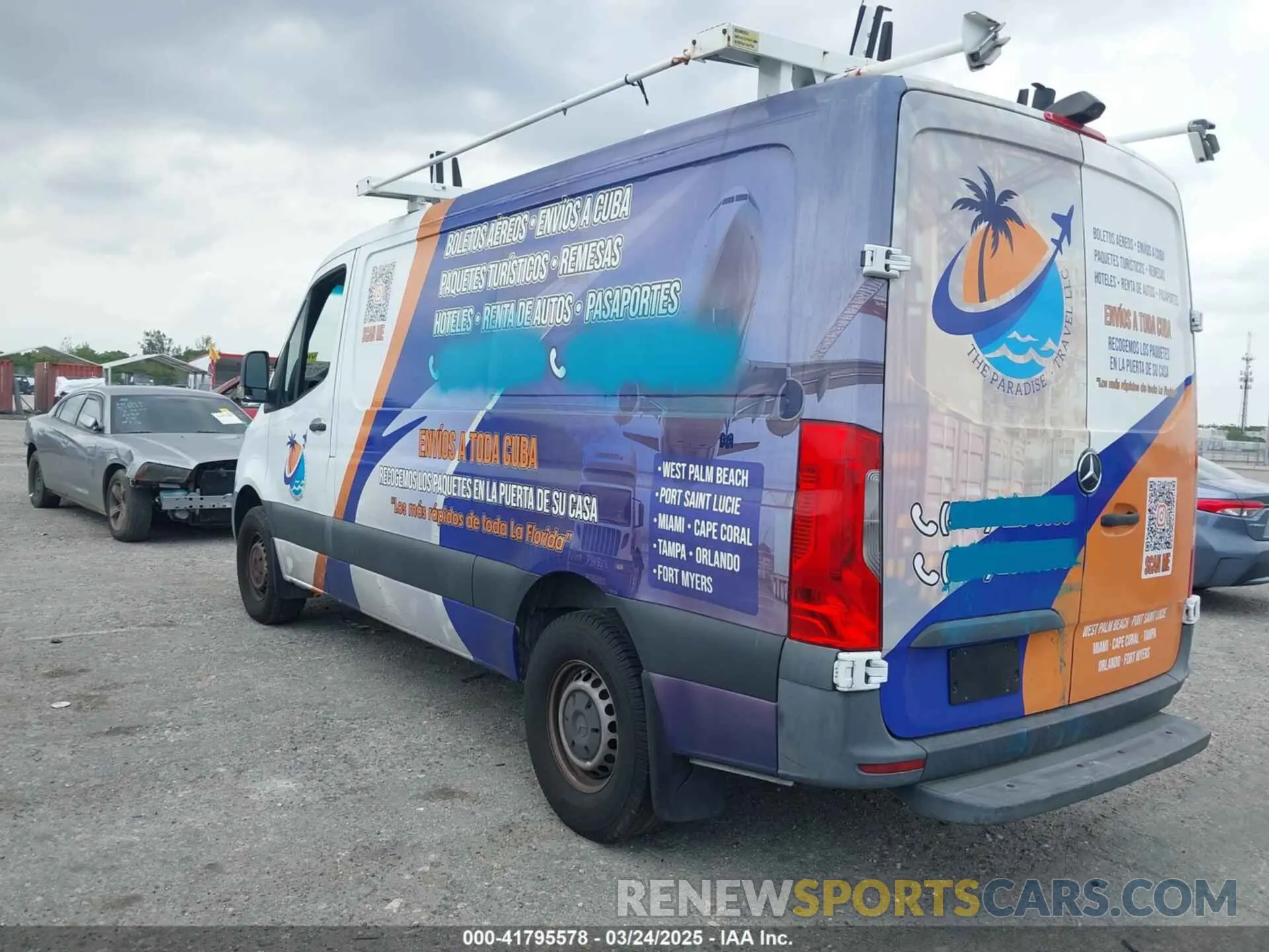3 fotografías del automóvil dañado WD4PF0CD8KT001089 MERCEDES-BENZ SPRINTER 2500 2019