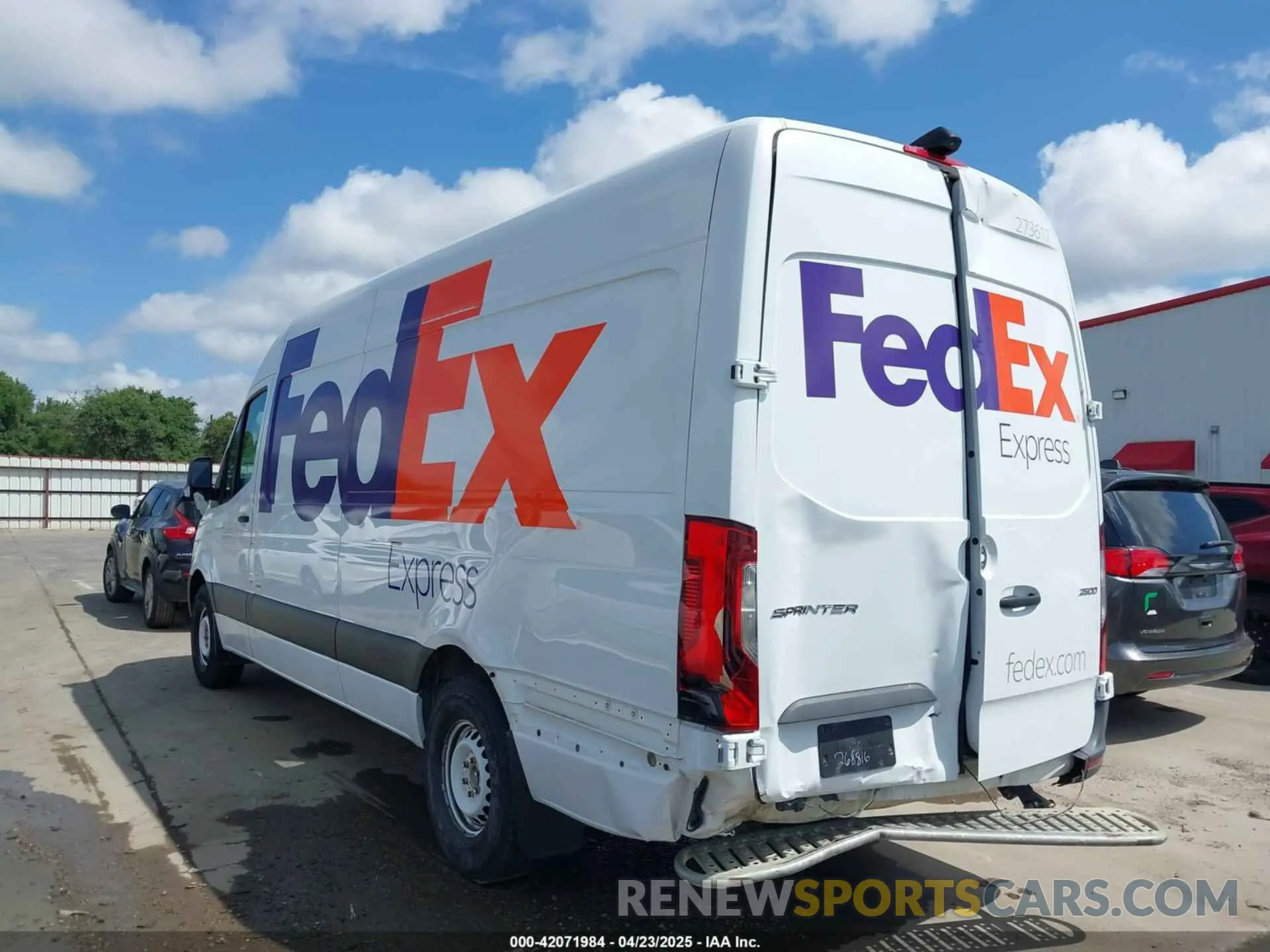 3 fotografías del automóvil dañado W1Y4DCHY7MT049228 MERCEDES-BENZ SPRINTER 2500 2021