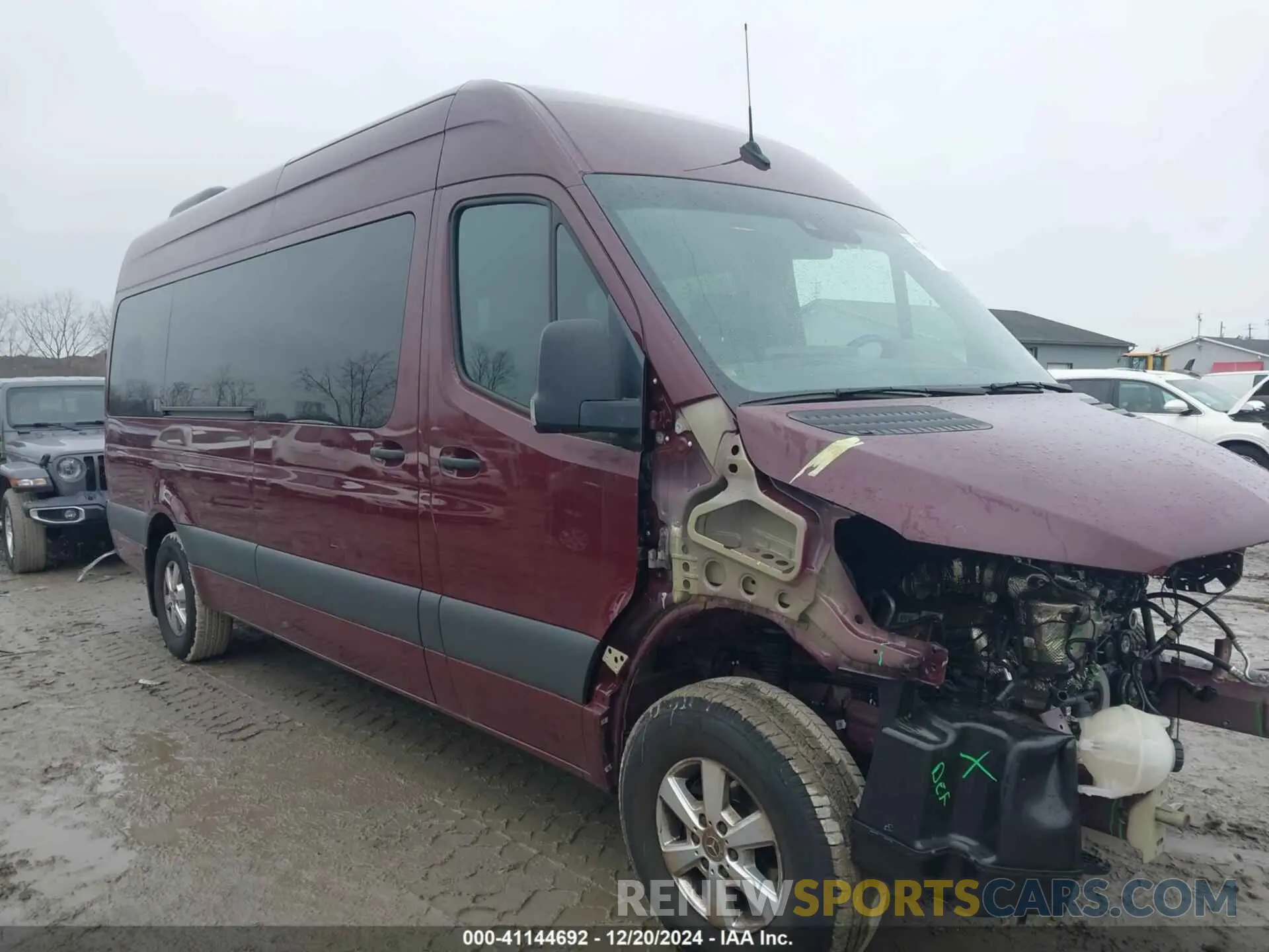 14 fotografías del automóvil dañado W1Z4KGHY6PT130055 MERCEDES-BENZ SPRINTER 2500 2023