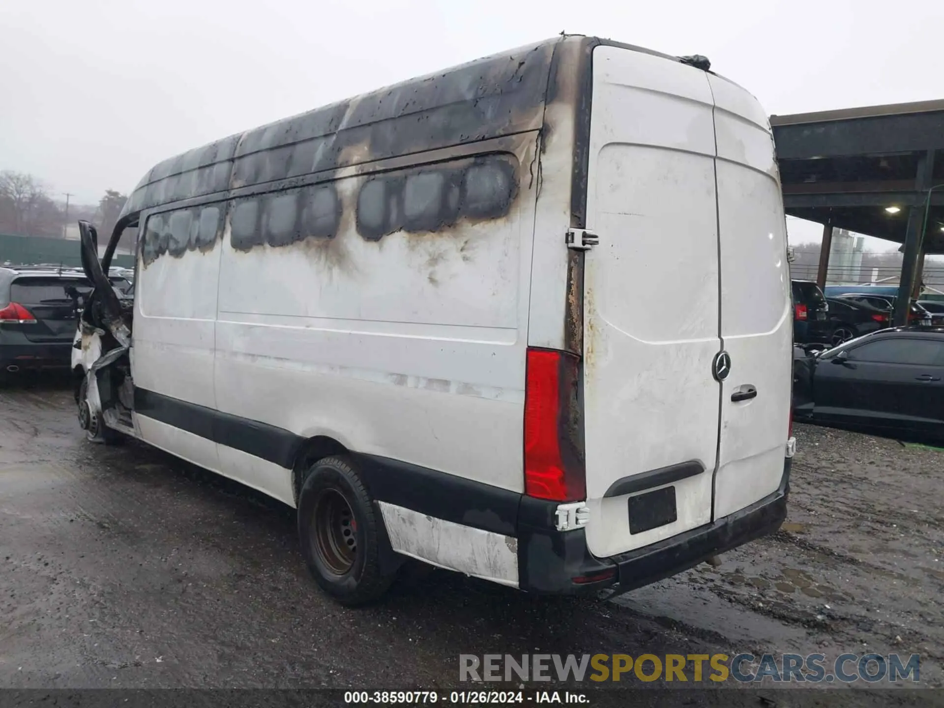 3 fotografías del automóvil dañado WD3PF4CD9KP029214 MERCEDES-BENZ SPRINTER 3500XD 2019