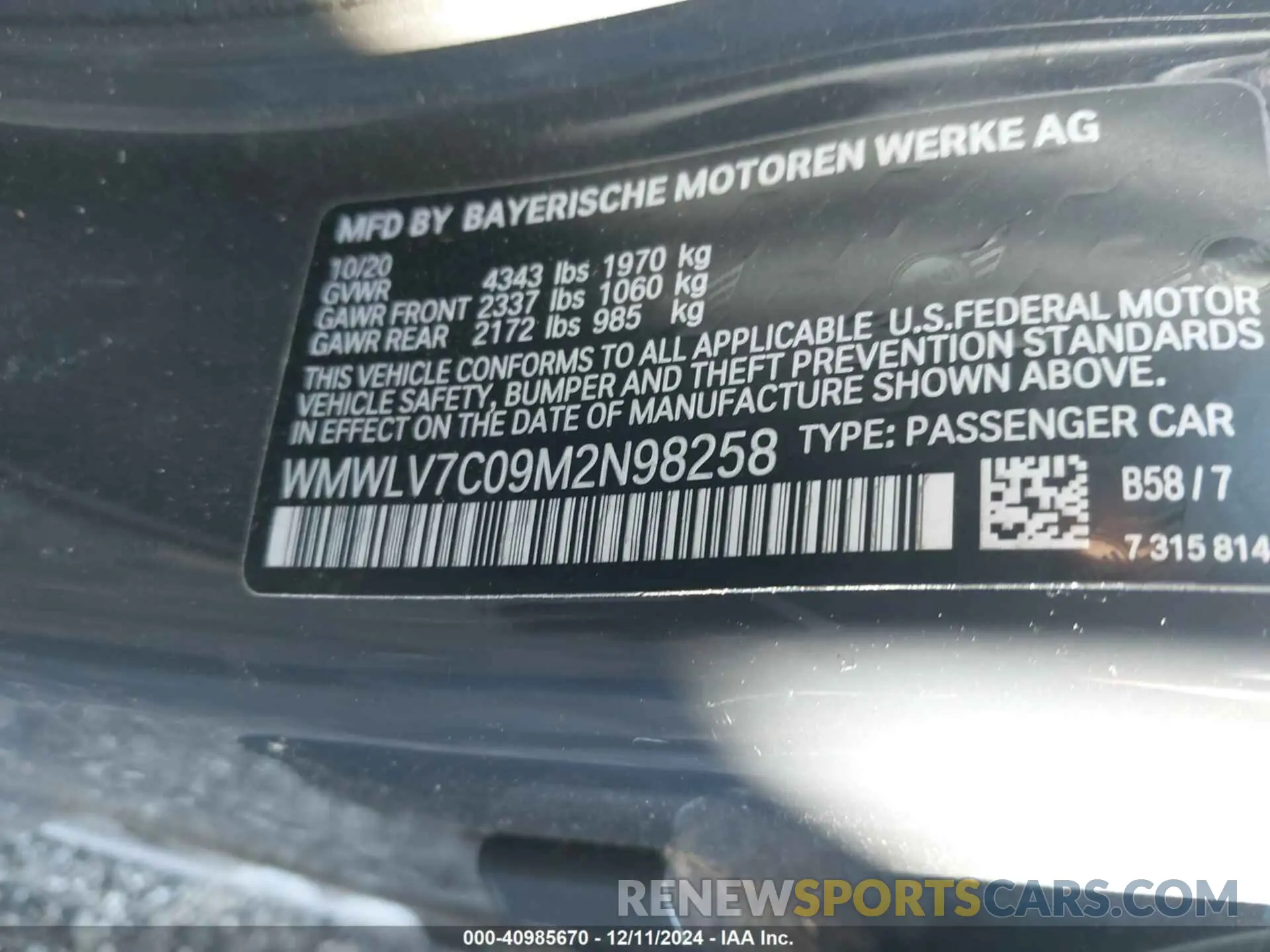 9 fotografías del automóvil dañado WMWLV7C09M2N98258 MINI CLUBMAN 2021