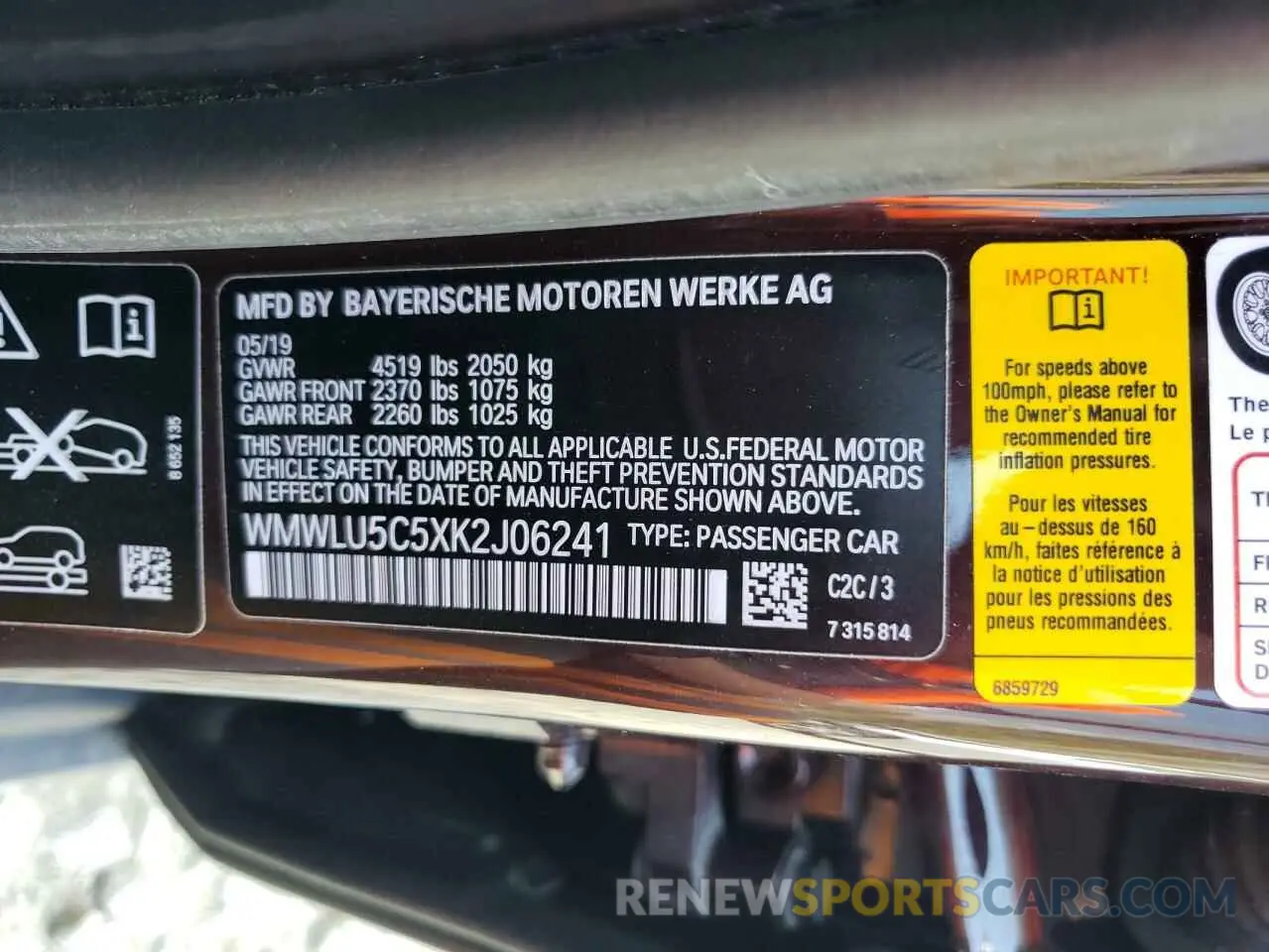 12 fotografías del automóvil dañado WMWLU5C5XK2J06241 MINI COOPER 2019