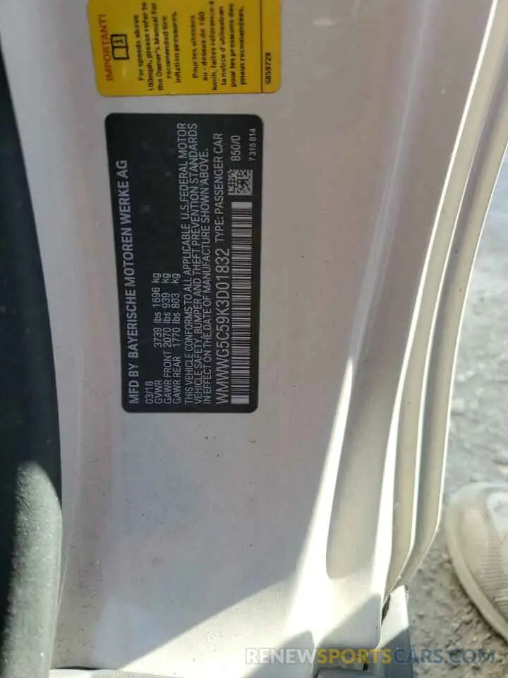12 fotografías del automóvil dañado WMWWG5C59K3D01832 MINI COOPER 2019