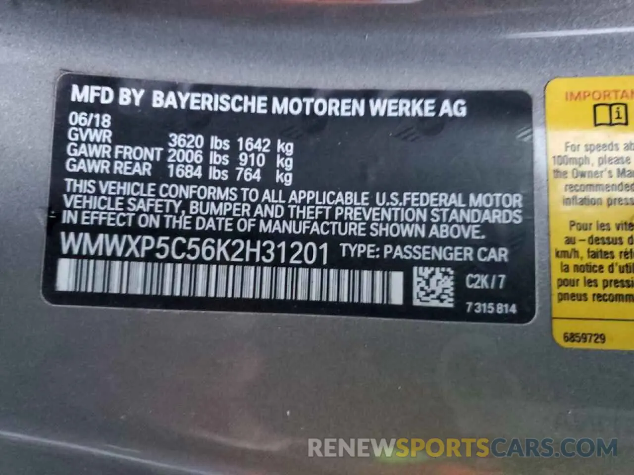 13 fotografías del automóvil dañado WMWXP5C56K2H31201 MINI COOPER 2019