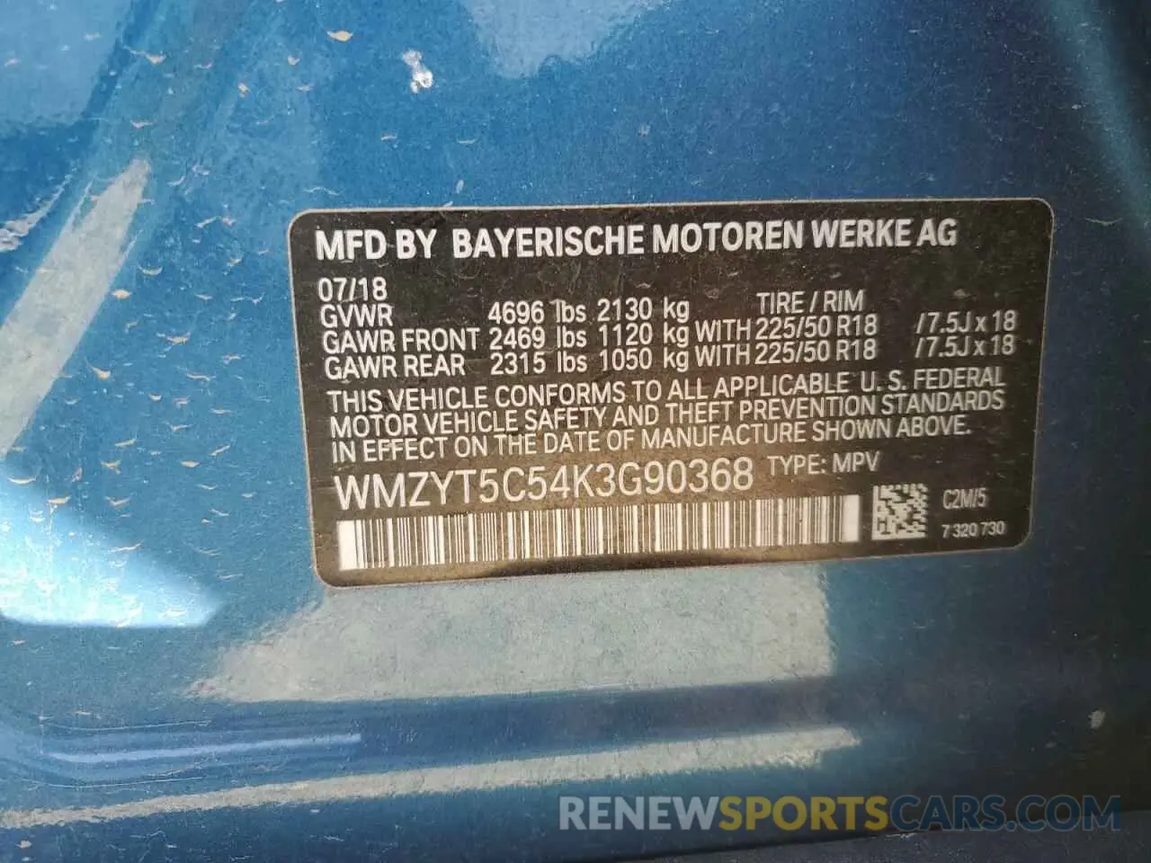 13 fotografías del automóvil dañado WMZYT5C54K3G90368 MINI COOPER 2019