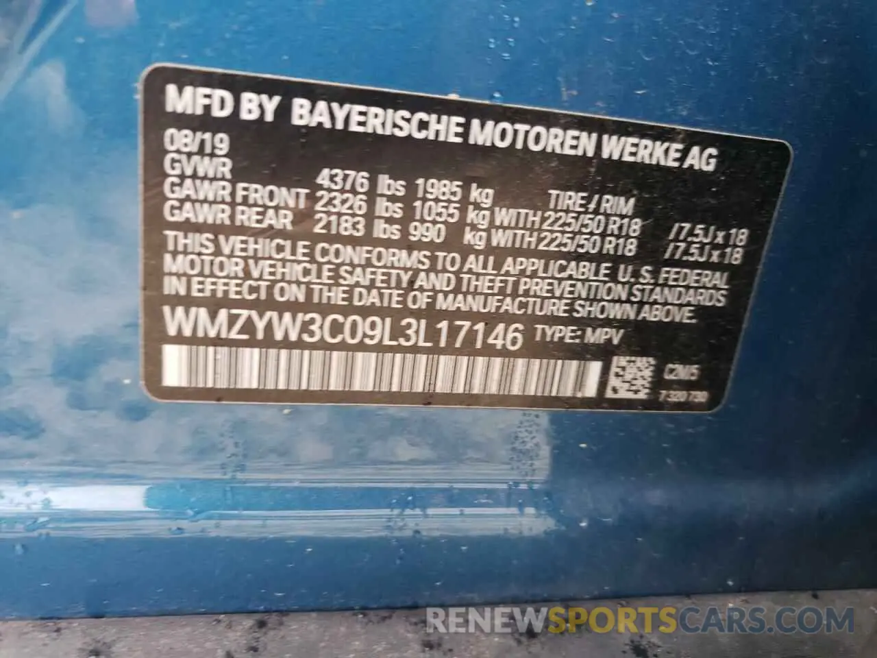 14 fotografías del automóvil dañado WMZYW3C09L3L17146 MINI COOPER 2020