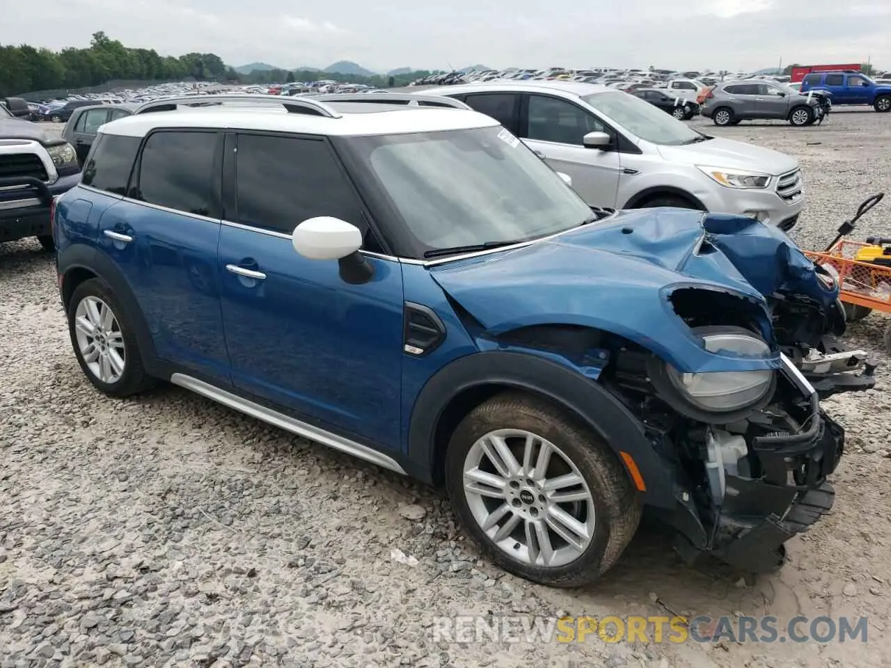 4 fotografías del automóvil dañado WMZYW3C09L3L17146 MINI COOPER 2020