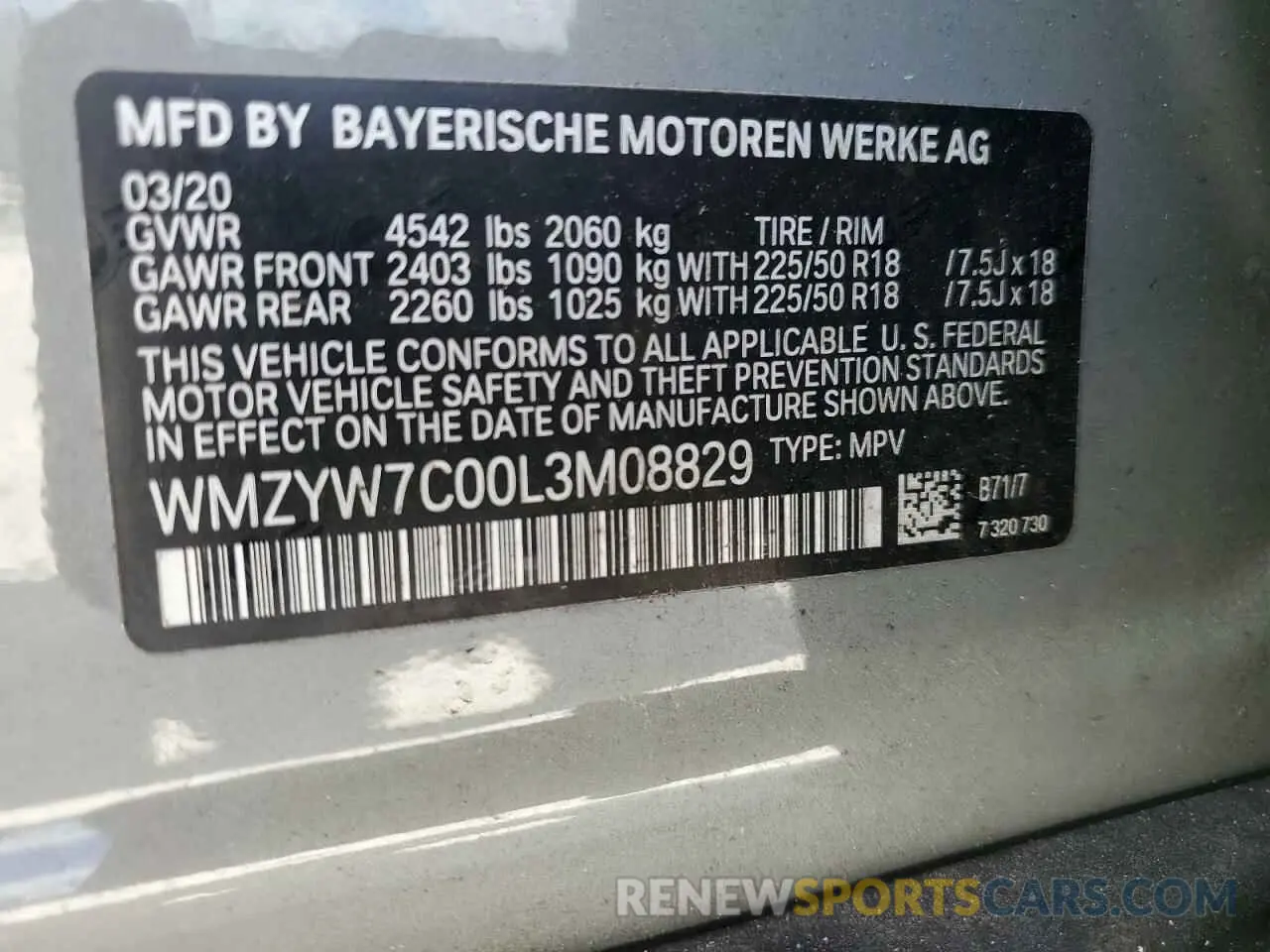 13 fotografías del automóvil dañado WMZYW7C00L3M08829 MINI COOPER 2020