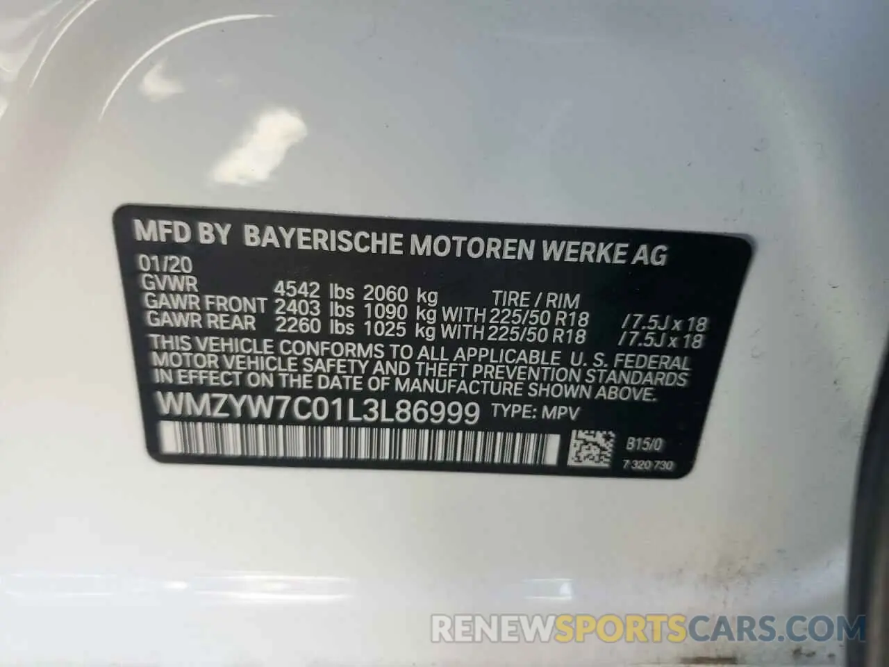 14 fotografías del automóvil dañado WMZYW7C01L3L86999 MINI COOPER 2020