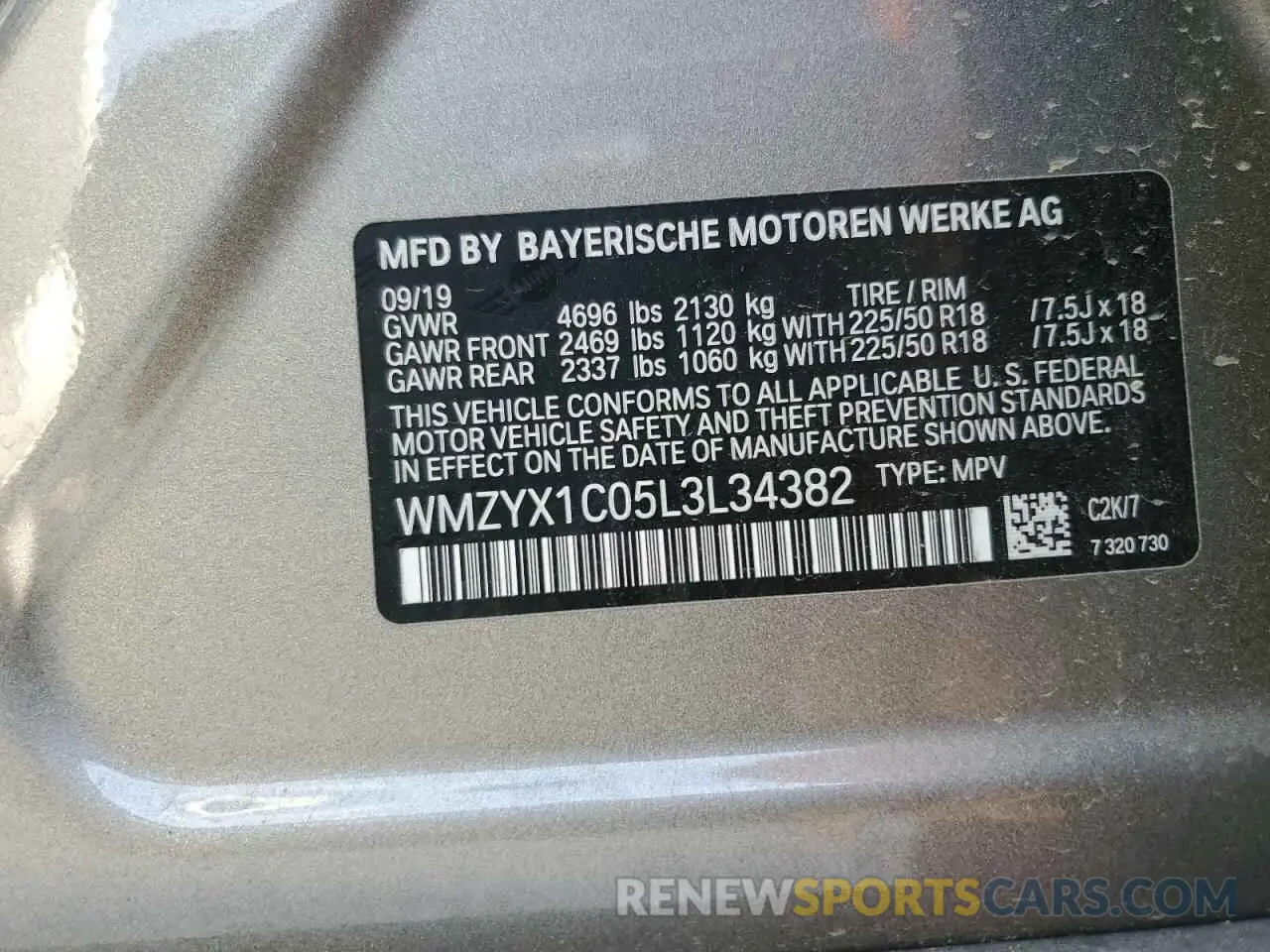 13 fotografías del automóvil dañado WMZYX1C05L3L34382 MINI COOPER 2020