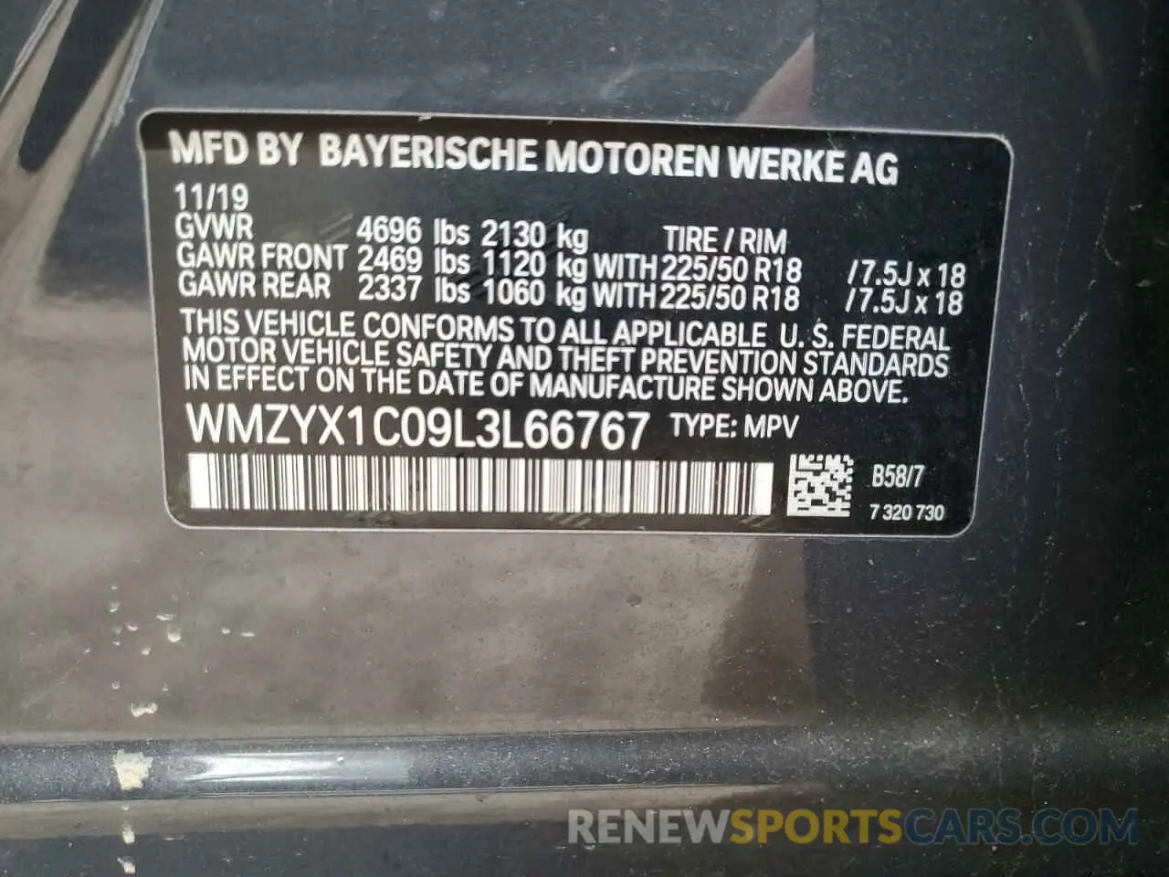 12 fotografías del automóvil dañado WMZYX1C09L3L66767 MINI COOPER 2020