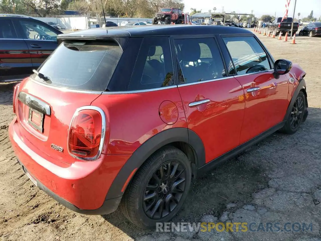 3 fotografías del automóvil dañado WMWXU7C04M2N56018 MINI COOPER 2021