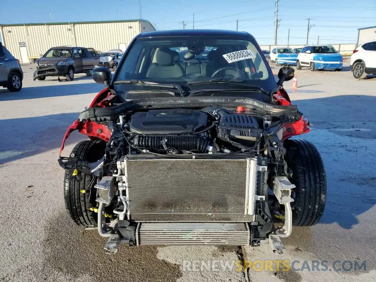 5 fotografías del automóvil dañado WMWXU9C08M2P30720 MINI COOPER 2021