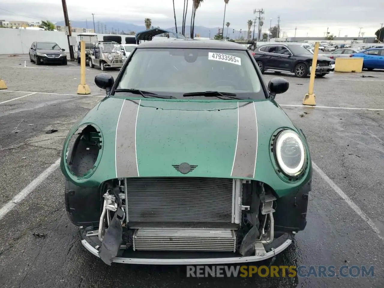 5 fotografías del automóvil dañado WMW33DH08N2S09883 MINI COOPER 2022