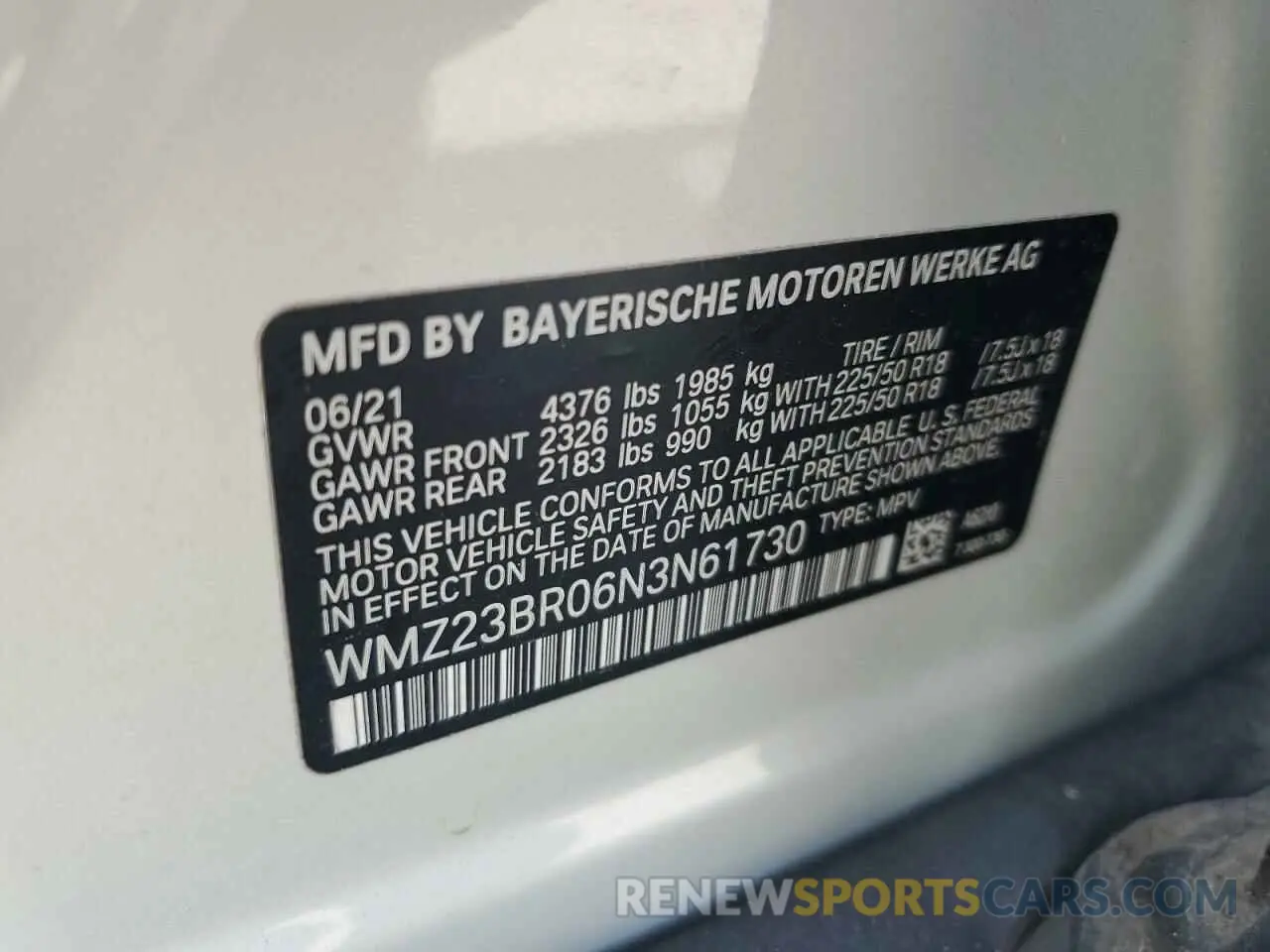 13 fotografías del automóvil dañado WMZ23BR06N3N61730 MINI COOPER 2022