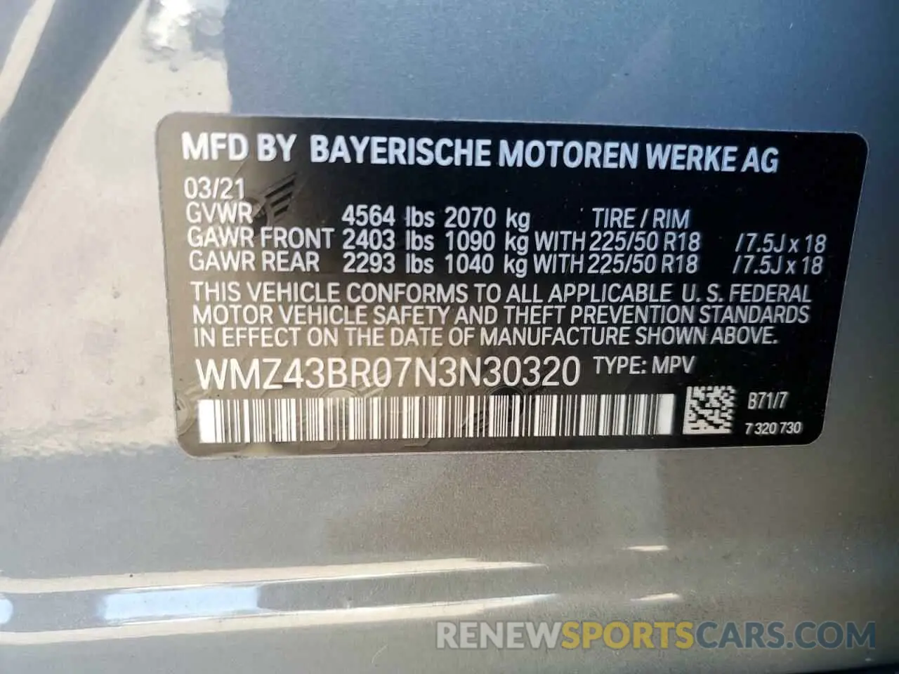 13 fotografías del automóvil dañado WMZ43BR07N3N30320 MINI COOPER 2022