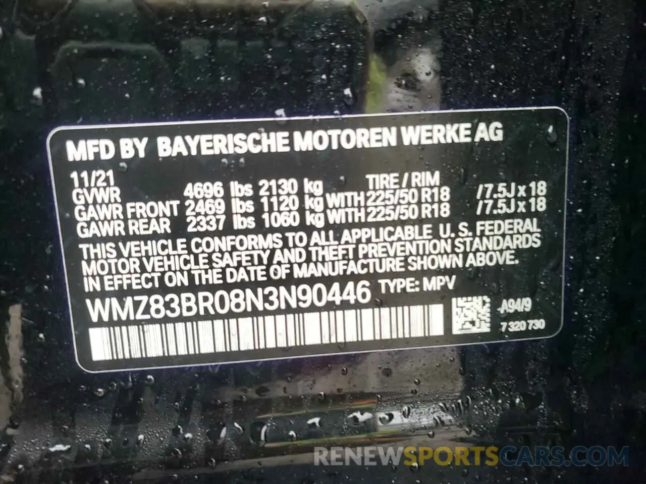 14 fotografías del automóvil dañado WMZ83BR08N3N90446 MINI COOPER 2022