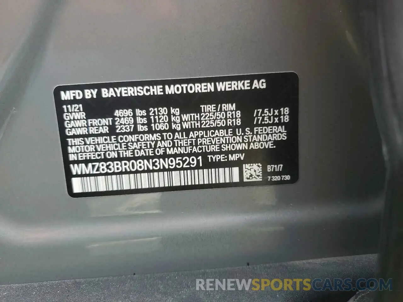 12 fotografías del automóvil dañado WMZ83BR08N3N95291 MINI COOPER 2022