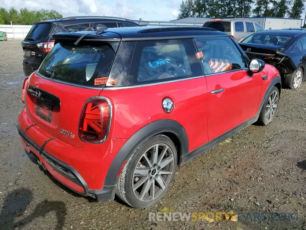 3 fotografías del automóvil dañado WMW53DH02P2S59383 MINI COOPER 2023