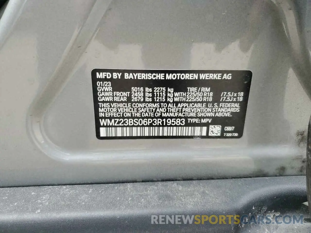 14 fotografías del automóvil dañado WMZ23BS06P3R19583 MINI COOPER 2023