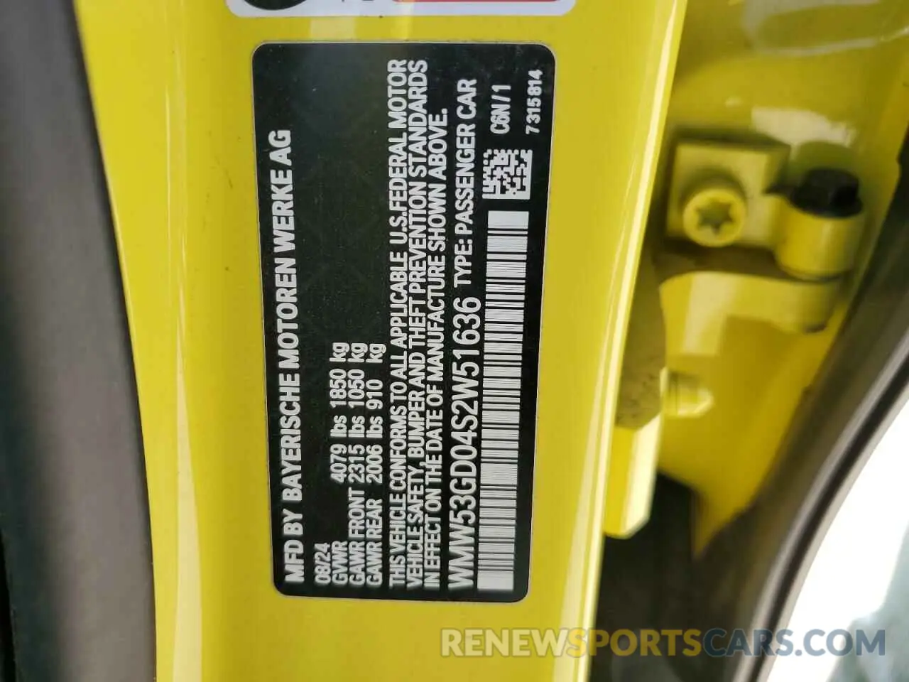 15 fotografías del automóvil dañado WMW53GD04S2W51636 MINI COOPER 2025