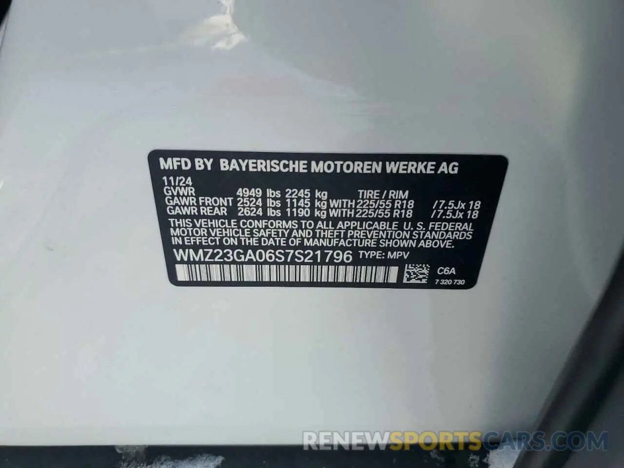 12 fotografías del automóvil dañado WMZ23GA06S7S21796 MINI COOPER 2025