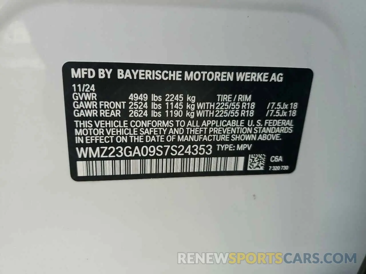 13 fotografías del automóvil dañado WMZ23GA09S7S24353 MINI COOPER 2025