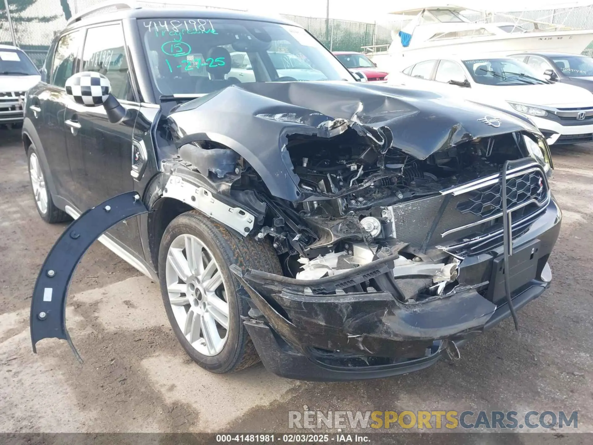 6 fotografías del automóvil dañado WMZYT5C59K3G92620 MINI COUNTRYMAN 2019