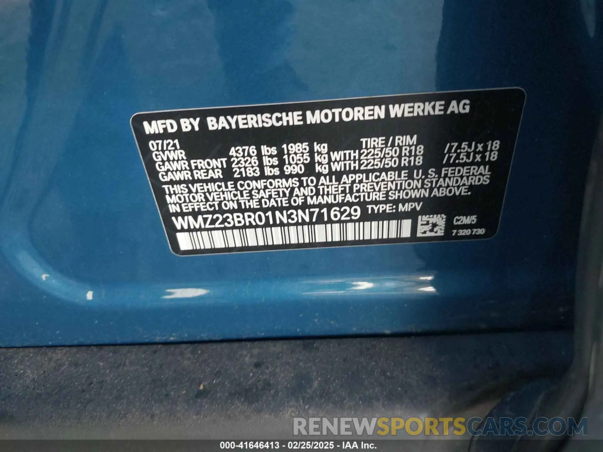 9 fotografías del automóvil dañado WMZ23BR01N3N71629 MINI COUNTRYMAN 2022