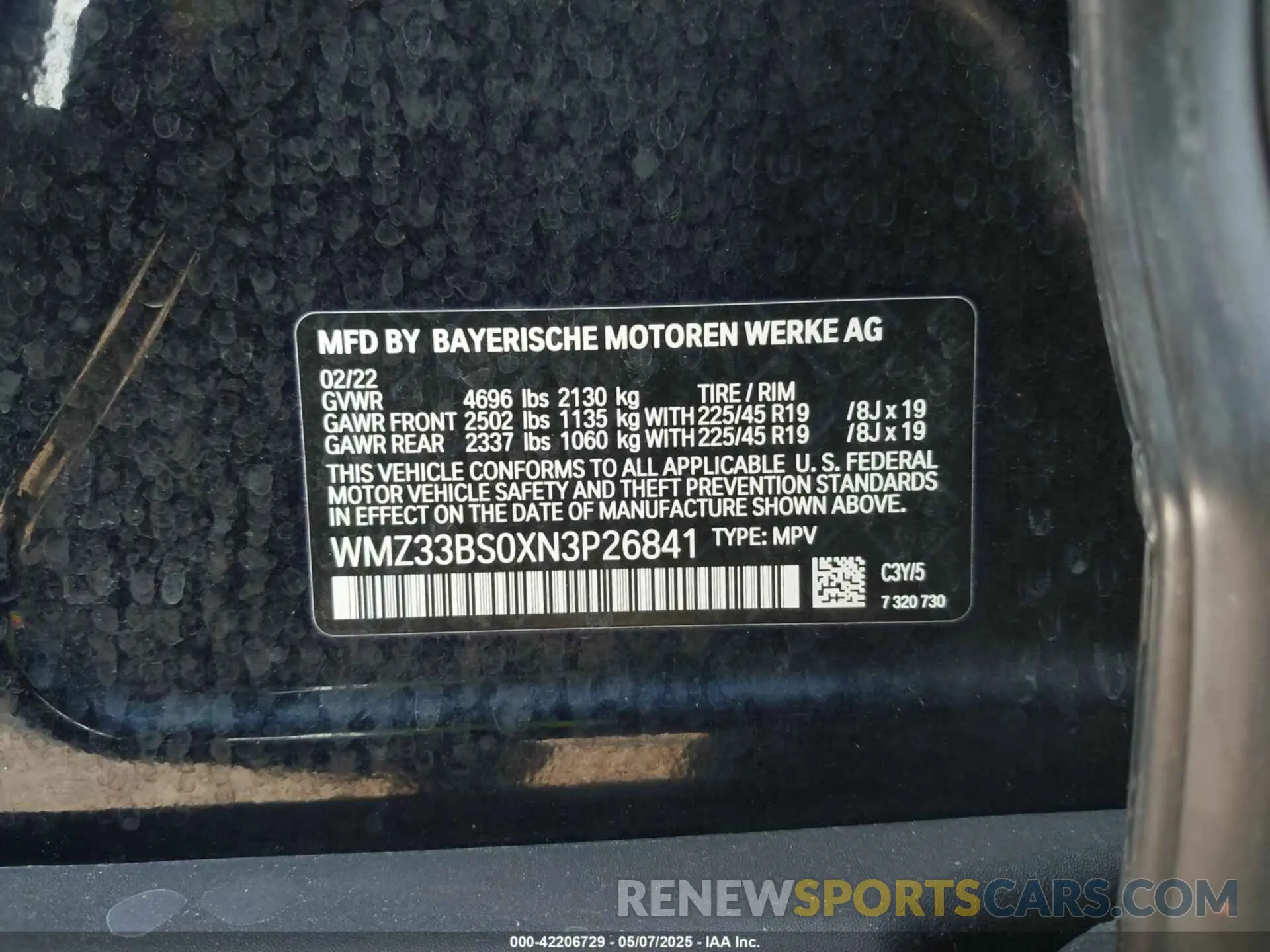9 fotografías del automóvil dañado WMZ33BS0XN3P26841 MINI COUNTRYMAN 2022