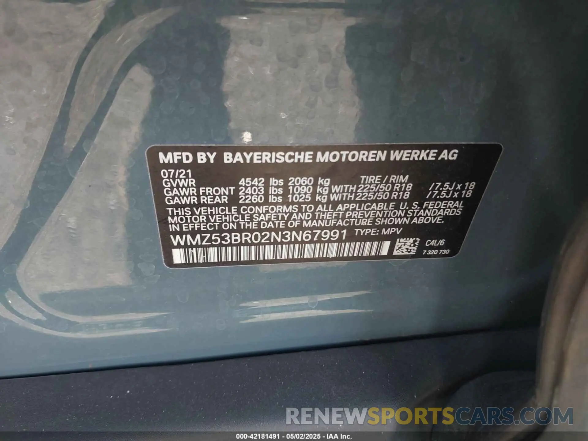 9 fotografías del automóvil dañado WMZ53BR02N3N67991 MINI COUNTRYMAN 2022