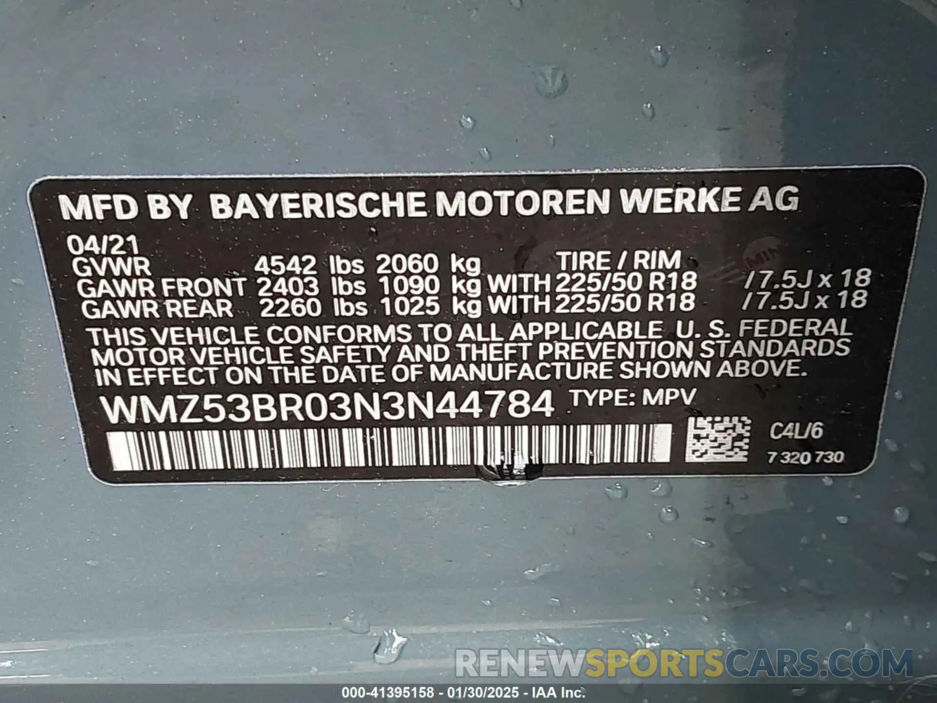 9 fotografías del automóvil dañado WMZ53BR03N3N44784 MINI COUNTRYMAN 2022
