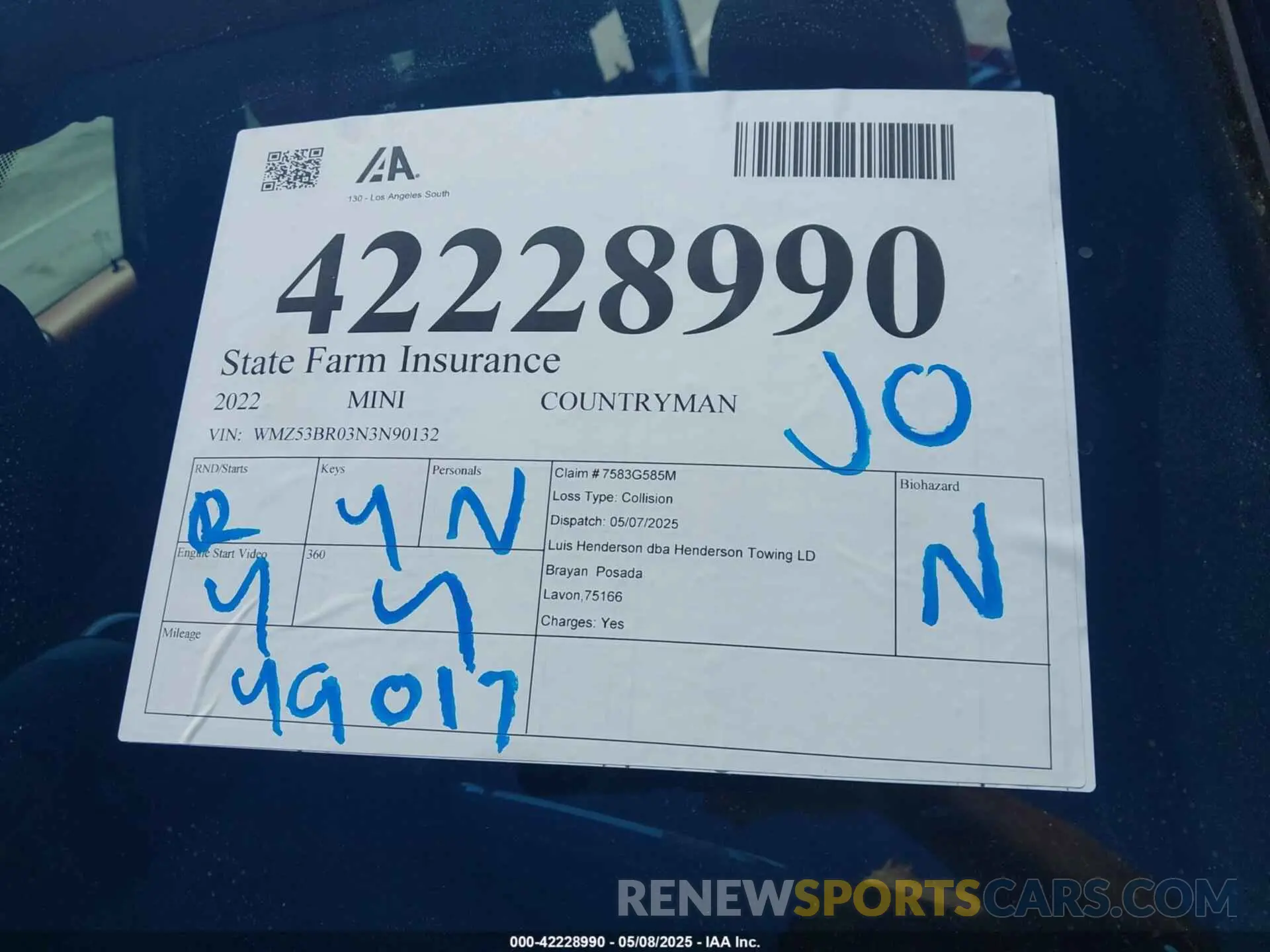 18 fotografías del automóvil dañado WMZ53BR03N3N90132 MINI COUNTRYMAN 2022